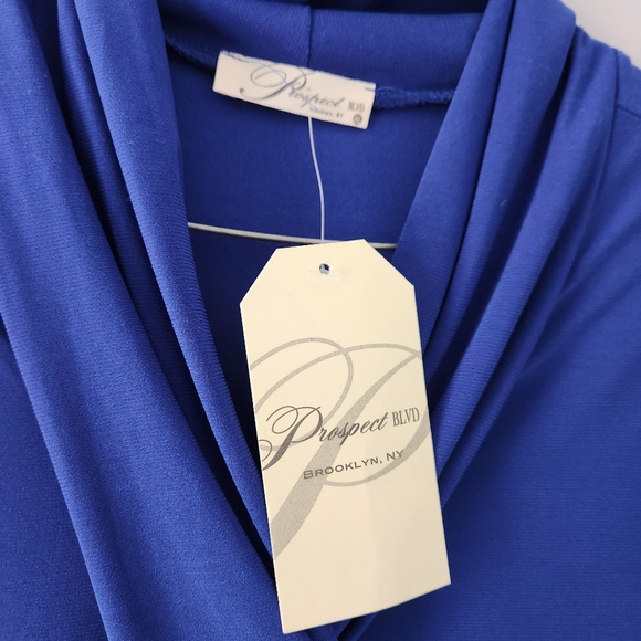 NWT Blue Prospect Boulevard sleeveless top with tie neck details size XL - Picture 2 of 4